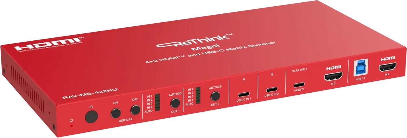 RAV-MS-4x2HU — USB-C and HDMI matrix auto switcher